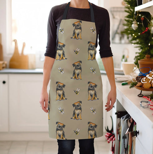 Border Terrier and Bee Apron